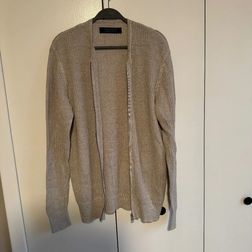All Saints Beige Cardigan Sweater